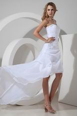 Stylish High Low Asymmetrica Beach Wedding Dresses 2014