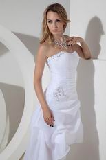 Stylish High Low Asymmetrica Beach Wedding Dresses 2014