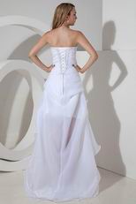 Stylish High Low Asymmetrica Beach Wedding Dresses 2014