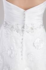 A-line Sweetheart Ankle-length White Wedding Dress Cheap