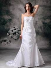 Strapless Column Beach Wedding Dress Top Designer List