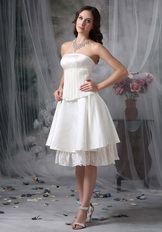 Strapless Casual Romantic Beach Wedding Dress Short Romantic