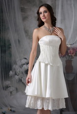 Strapless Casual Romantic Beach Wedding Dress Short Romantic