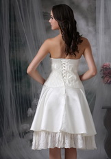 Strapless Casual Romantic Beach Wedding Dress Short Romantic