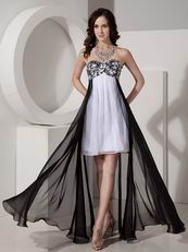 High Low Black And White Mixed Dress For Cocktail Wear