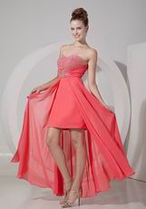 Discount Short Front Long Back Watermelon Cocktail Dress