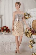 Sweetheart Crystals Sequin Designer Dress For Cocktail