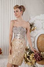 Sweetheart Crystals Sequin Designer Dress For Cocktail