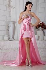 Unique Sweetheart Neck Crystal Pink Cocktail Party Dress