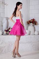 Hot Pink Beaded Short Skirt Designer Cocktail Dress