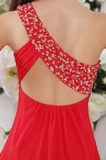 Scarlet One Shoulder Cocktail Party Prom Dress Discount