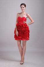 Scarlet Sweetheart Dance Party Cocktail Dress