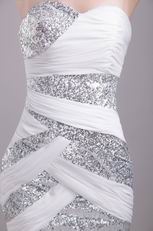 Cheap Sweetheart White Dress For Cocktail With Sequin