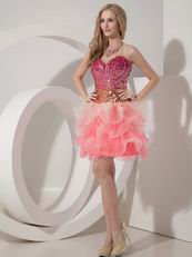 Fit And Flare Pink 2014 Top Designer Custom Cocktail Dress