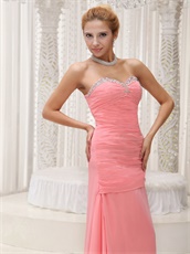 Sweetheart Floor Length Vocal Concert Dress Watermelon Pink Design Your Own