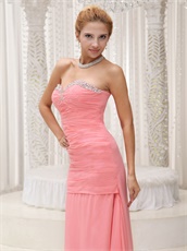 Sweetheart Floor Length Vocal Concert Dress Watermelon Pink Design Your Own