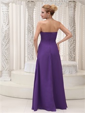 Noble High Furcal Purple Chiffon Prom Dress For Wine Party