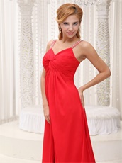 Red Middle Slit Long Prom Dress For Compere Wear Women First Choice