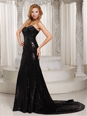 Blazed the Whole Party Sheath Black Sequin VIP Evening Dress Yacht