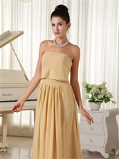 Champagne Chiffon Fall Prom Dress Zipper-up Back Designer For Girlish