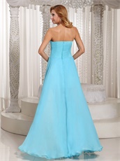 Vivacious Sweetheart High Low Skirt Homecoming Danceable Aqua Blue