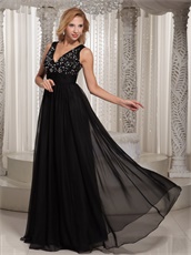 Refined Black Chiffon Sacrament Meeting Prom Dresses Cheap