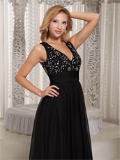 Refined Black Chiffon Sacrament Meeting Prom Dresses Cheap