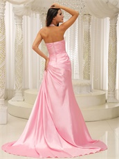 Halter Top Baby Pink Sheen Evening Gowns Company Annual Meeting