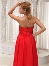 Red Sequined Bodice Sweetheart A-line Prom Dress Drinking Party Wear High Quality