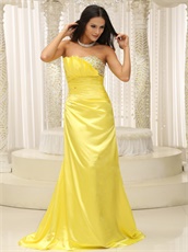 Gorgeous Cole Flowers Simulation Silk Custom Made Gathering Prom Dress