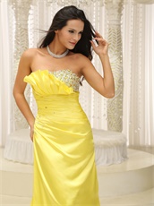 Gorgeous Cole Flowers Simulation Silk Custom Made Gathering Prom Dress