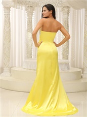 Gorgeous Cole Flowers Simulation Silk Custom Made Gathering Prom Dress