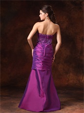 Dark Purple Sweetheart Slender Mermaid Evening Prom Gowns Physical Store