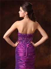Dark Purple Sweetheart Slender Mermaid Evening Prom Gowns Physical Store