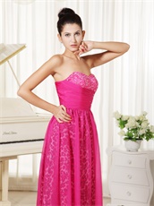 Fuchsia Chiffon Floor Length Empire Skirt Leopard Inside For 30 Women