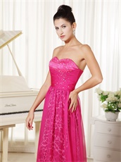 Fuchsia Chiffon Floor Length Empire Skirt Leopard Inside For 30 Women