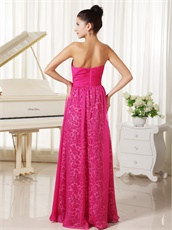 Fuchsia Chiffon Floor Length Empire Skirt Leopard Inside For 30 Women