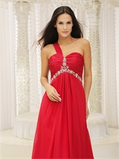 One Shoulder Empire Cherry Dress Pregnant Gravida Custom Tailoring Free