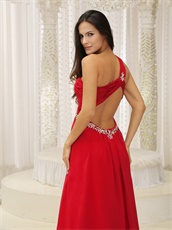 One Shoulder Empire Cherry Dress Pregnant Gravida Custom Tailoring Free