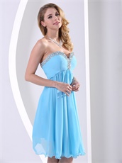 Aqua Blue Chiffon Attractive Homecoming Dress Celebrity Masque