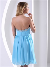 Aqua Blue Chiffon Attractive Homecoming Dress Celebrity Masque