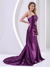 Exciting Eggplant Purple One Shoulder Decent Evening Dress Custom Fit Free