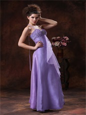 Lavender Halter Empire Split Prom Dress For University Party Girl Prefer