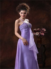 Lavender Halter Empire Split Prom Dress For University Party Girl Prefer