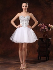 Fully Crystals Rhinestone Bodice Stage Show Short Prom Dress