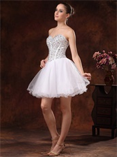 Fully Crystals Rhinestone Bodice Stage Show Short Prom Dress