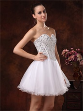 Fully Crystals Rhinestone Bodice Stage Show Short Prom Dress