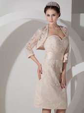 Champagne Lace Mother Of The Bride Dress And Jacket