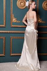 Formal Sweetheart Champagne Prom Dresses With Side Split