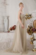 Custom Made Front Drap Champagne Dress To Evening Wear